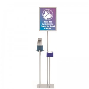 TMJ710 Floor Stand for Public Easy Assembly Cheap Metal Hand Sanitizer Display Rack