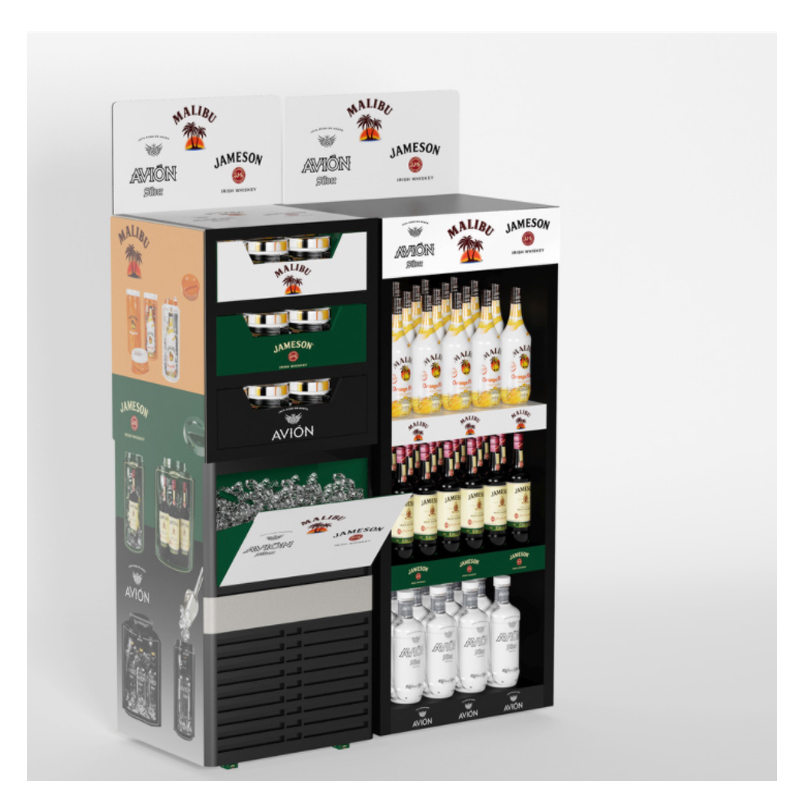TMJ714 Producer Multi-Layer Plastic Shelf Supermarket Milk Beverage Display Shelf Retail Display Rack
