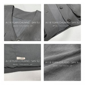 luźny projekt Minimalist Stylish Casual kamizelka Solidny kolor bawełny i bielizny przerośnięte specjalne kamizelki 18539