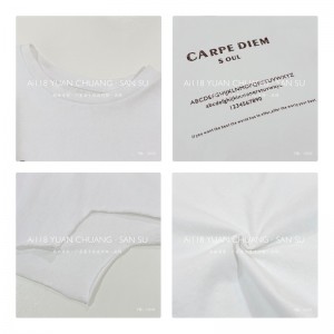 luźno dopasowany projekt Minimalst Round Collar styl Stitched rękaw Casual Solid color bawełna i bielizna przerośnięta na zamówienie 12630 Sweatshirts