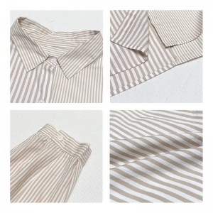 luźno dopasowany projekt Minimalist Stylish Casual Solid Striped Checked overshed custous 17835 Vertical Striped Shirt