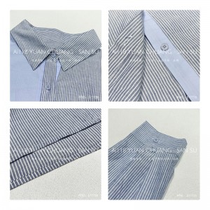 luźno dopasowany projekt Minimalist Stylish Casual Solid Striped Checked overshed cust 17726 Vertical Striped Shirt