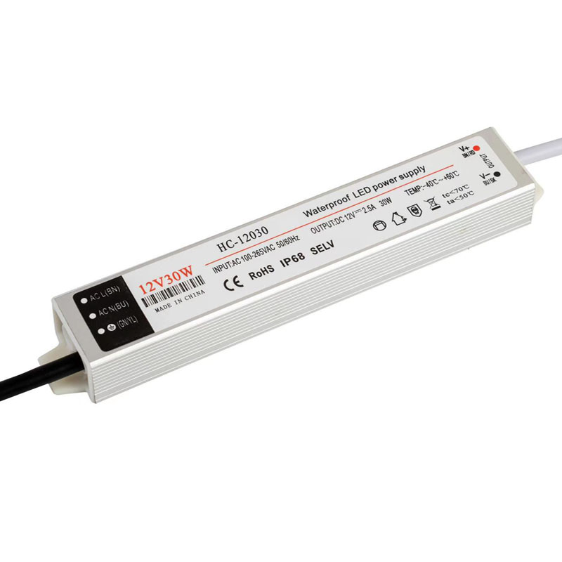 30W Wodoodporne OEM ODM Zasilanie LED ip67 regulowane napięcie wodoszczelne