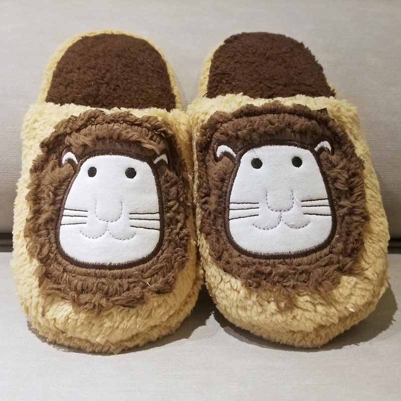 Śliczne Lion Mule Slippers