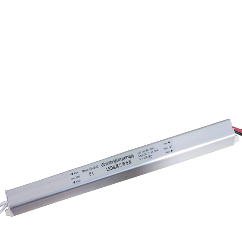 72W-12V-6A Czarny szary aluminiowy futerał wodoodporny zasilacz LED