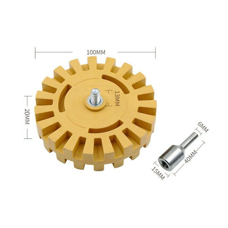 Fabryczny Gumowy Wymazywacz Koło z Drill Adapter Kit Decal Pinpasie Adhesive Sticker Remember