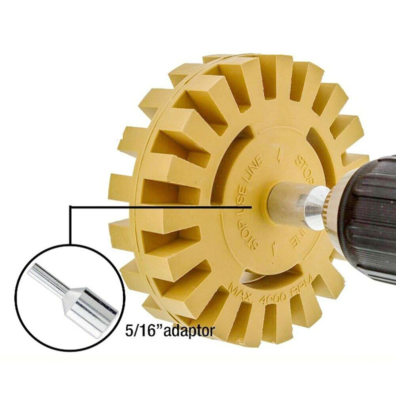Fabryczny Gumowy Wymazywacz Koło z Drill Adapter Kit Decal Pinpasie Adhesive Sticker Remember