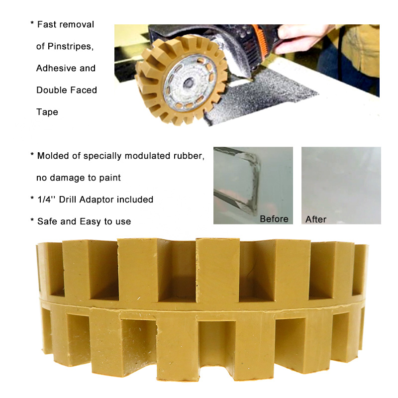 4 Inch 100mm Gumowy Wymazywacz Koła Koło Koło Koła Winylowy zmywacz dekalu do wiertła