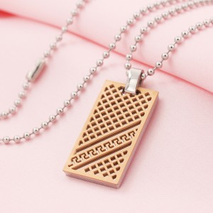 Hurtowy naszyjnik ze stali nierdzewnej w dwóch odcieniach nieśmiertelnika