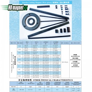 Ferrytowy magnes tnący (prasowanie na mokro)