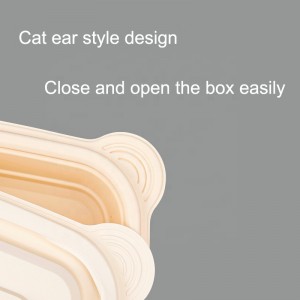 Biodegradalna skrzynka na opakowania fast food, prostokątna, wyjmująca pojemnik na żywność, pudełko na lunch ulegające degradacji