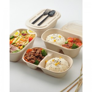 Bioegradable Food Packaging Cornskrobi Packing Lunch Box Kompostowalne Mikrofable Clamshell Take Out Food Continers