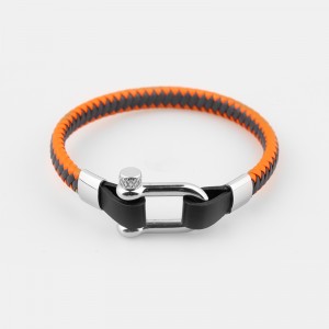 Bransoletka skórzana Womens Bransoletka Ręczna ze stali nierdzewnej