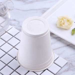 Ekologiczne, kompostowalne kubki Skrobia kukurydziana PLA zużyta w biurze jednorazowego biodegradowalnego kubka