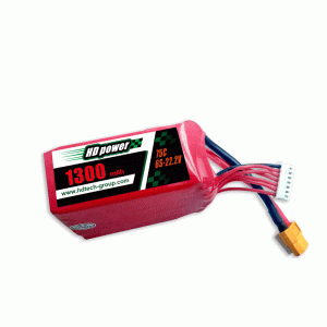HD POWER 1300mAh 75C 6S 22.2V bateria tłuszczowa FPV