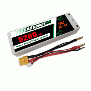 HD POWER 5200mAh 100C 2S 7.4V Twarda obudowa LiPO