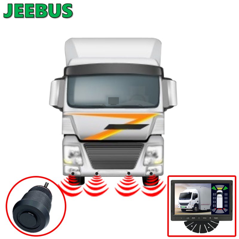Pojazd Truck Kamera cofania Radar Wykrywanie martwych punktów Czujniki ultradźwiękowe System monitorowania Przedni tylny prawy lewy Cyfrowy czujnik parkowania System wyświetlania