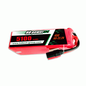 HD POWER 5100mAh 45C 6S 22.2V bateria liposukcji