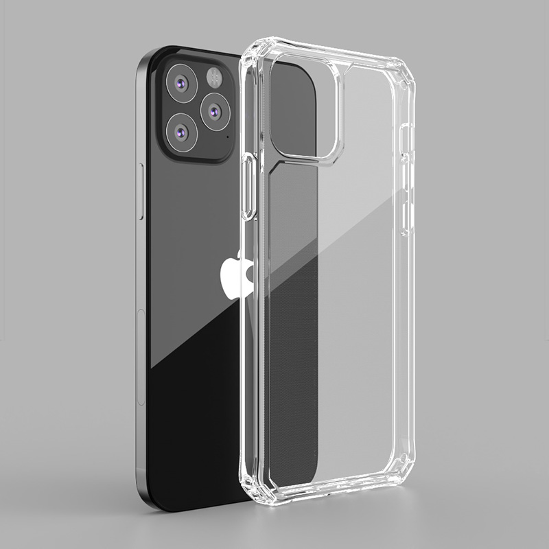 Dla etui na iphone'a 12, gorąca sals 2mm odporna na wstrząsy zbroja przezroczysta przezroczysta obudowa z tpu na telefon iphone se do 11 12 pro max 2020 etui miękkie