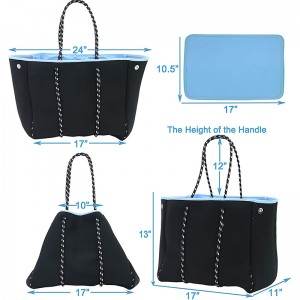 Moda Design Wielofunkcyjny Trendy Neoprenu Plaża Tote Torba Kobiety Torba Tote Cross Body Torba Na Ramię Duża Zakupy Torba Neoprenowa