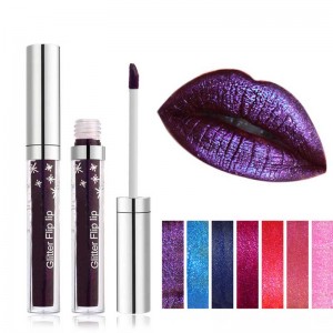 Blask cieczy szminka diamentowa wodoodporna metaliczny lipgloss