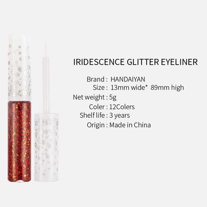 Kolorowe jasne flash Ciekłe kosmetyki długotrwałe błyskotliwość eyeliner