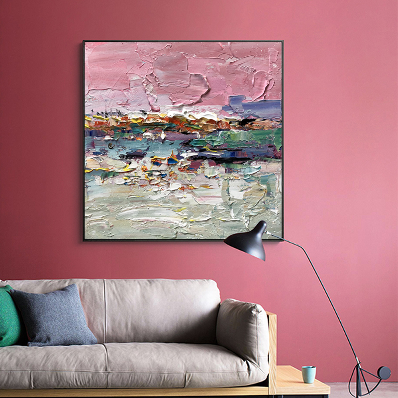 Ramkana płótnie Nowy projekt Ręcznie malowane Home Decor Photo Picture Piętro Malowanie