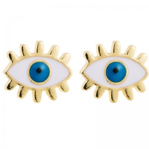 Europejski i Amerykański Transgraniczny Moda Kobiet Miedź Kapianie Proste Kolczyki Diabelskie Kolczyki Eye Ins Japoński Koreańska wersja Kolczyki