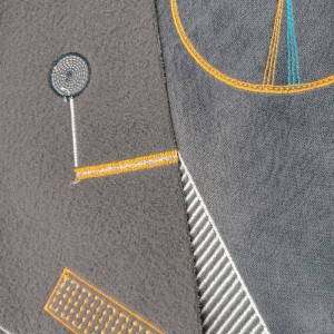 Haftowana tkanina flanelowa BNT6868