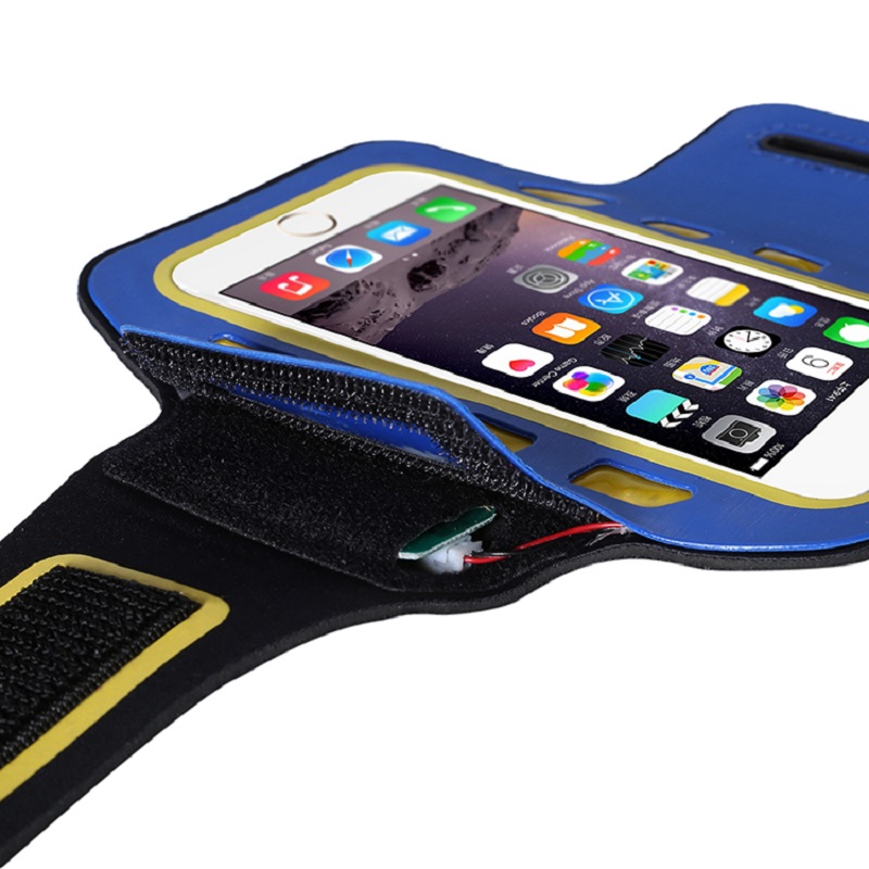 Bezpłatna próbka może być dostosowana do biegania LED Light Black Armband Phone Telefon komórkowy