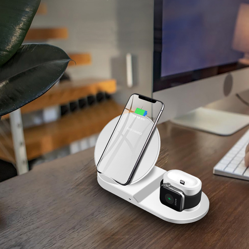 3 w 1 Qi Wireless Charger Watch Wireless Charger Staing bezprzewodowy stacja dokująca do iPhone