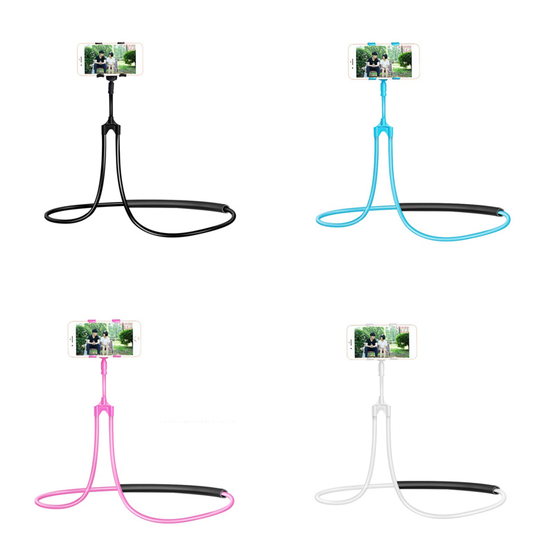 Elastyczny uchwytna telefon komórkowy Wiszące Neck Lazy Naszyjnik Bracket 360 Stopni Uchwyt Telefonów Stojakna iPhone Xiaomi Huawei