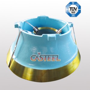 TEREX PEGSO TC1000, TC1150, TC1300 Cone Crusher wklęsłe Mnole Mn22Cr2