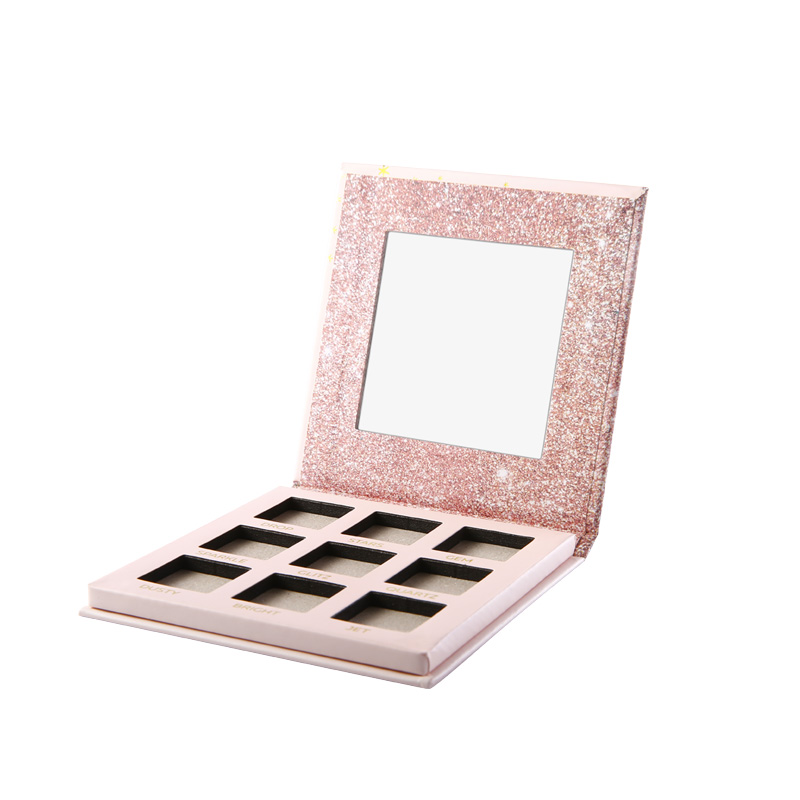 hurtowe kreacje piękno błyszczące różoweniestandardowe makijaż palety prywatnej etykiety Makup Paleta Eyeshadow
