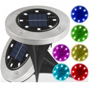 Wodoodporna 8 LED IP65 Słoneczna Powyżowa Lampa Park Park Outdoor Trawyn Ogród Ogród LED Solar Ground Lights z indukcją