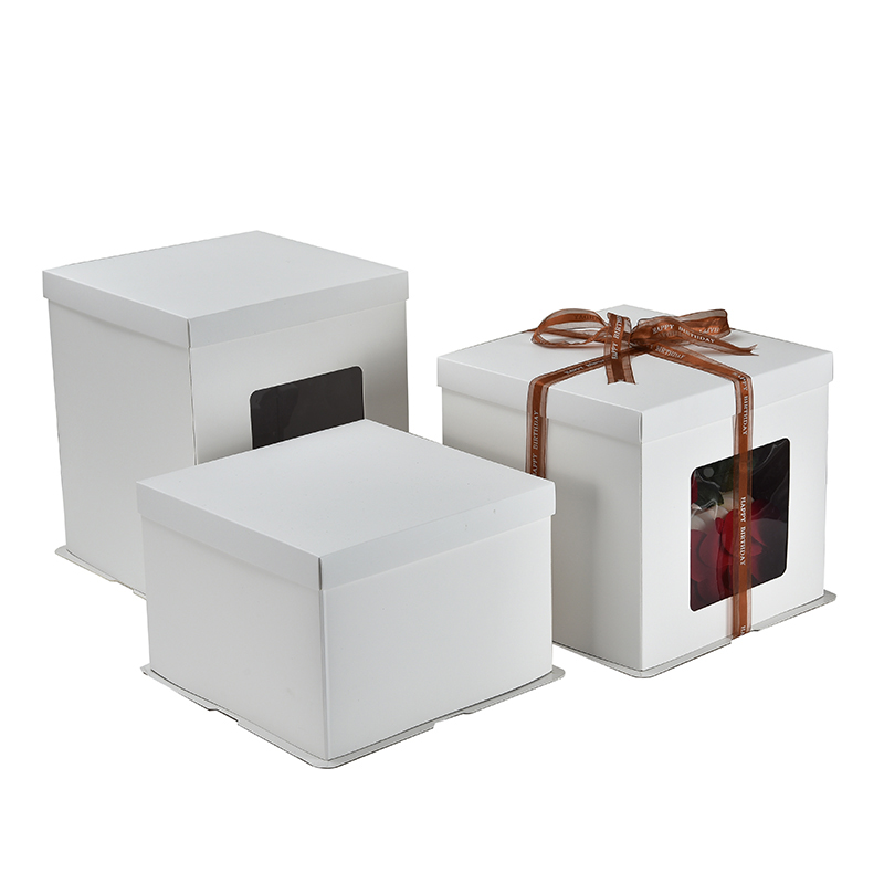 Nowe pudełkona ciasto weselne Handmade Luksusowe Papier Urodzinowy Tort Box