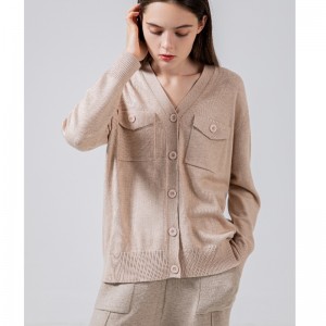 Modny trend Prosta rozrywka Joker Foundation Cardigan Knit Single Top 68056 N