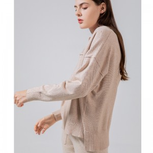 Modny trend Prosty rozrywka Joker Podstawowa Kapel Knit Pojedyncza kurtka 68057 N