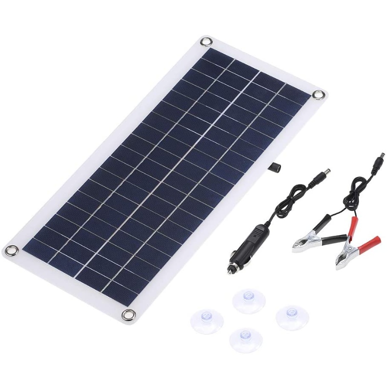 Tyl 12W 18V 435 * 200 * 2,5 mm Polisilicon Panel słoneczny dla RV Dach DC5V NDC12V 12W Podwójny wyjście Double Double Interface