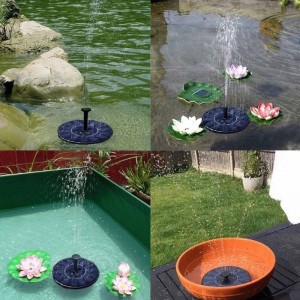 Szybka fontanna Solar Birdbath Fontanna, 1.4W Zestaw panelu słonecznego Pompa wodna Słoneczna Pływająca fontanna Kit Solar Water Fountain