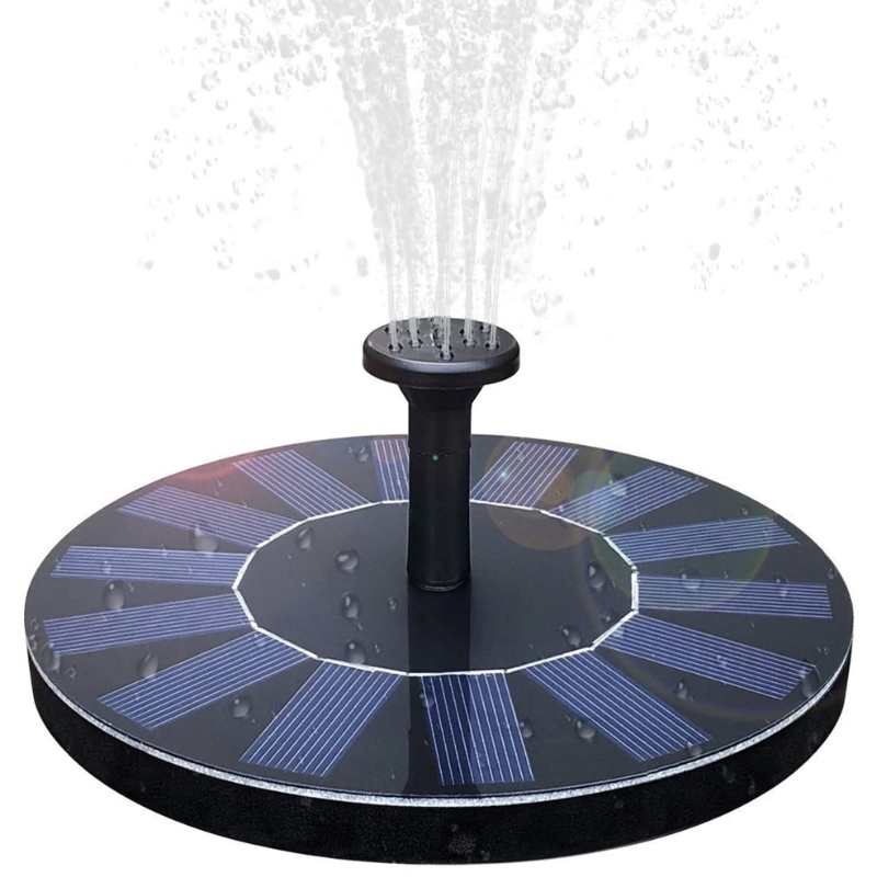 Szybka fontanna Solar Birdbath Fontanna, 1.4W Zestaw panelu słonecznego Pompa wodna Słoneczna Pływająca fontanna Kit Solar Water Fountain