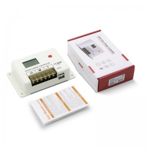 Nowy Srne PWM 10A 20A 30A Solar Charge Controller 12 V 24V Auto LCD Wyświetlacz Podwójny port USB 5V N2A do baterii litowej kwasu ołowiowego