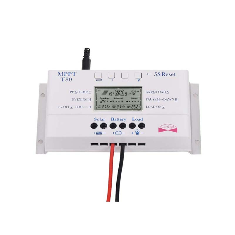 MPPT T40 40A regulator ładowania słonecznego 5 V Ładowarka USB 12V 24 V Auto Panel słoneczny Bateria Ładowarka LCD Regulator PV Max. 500 W.