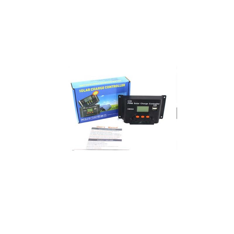 CM1024Z LCD Dual USB Solar Carger Controller 10A 20A 12V N24V Auto Regulator panelu słonecznego Ładowanie baterii PWM