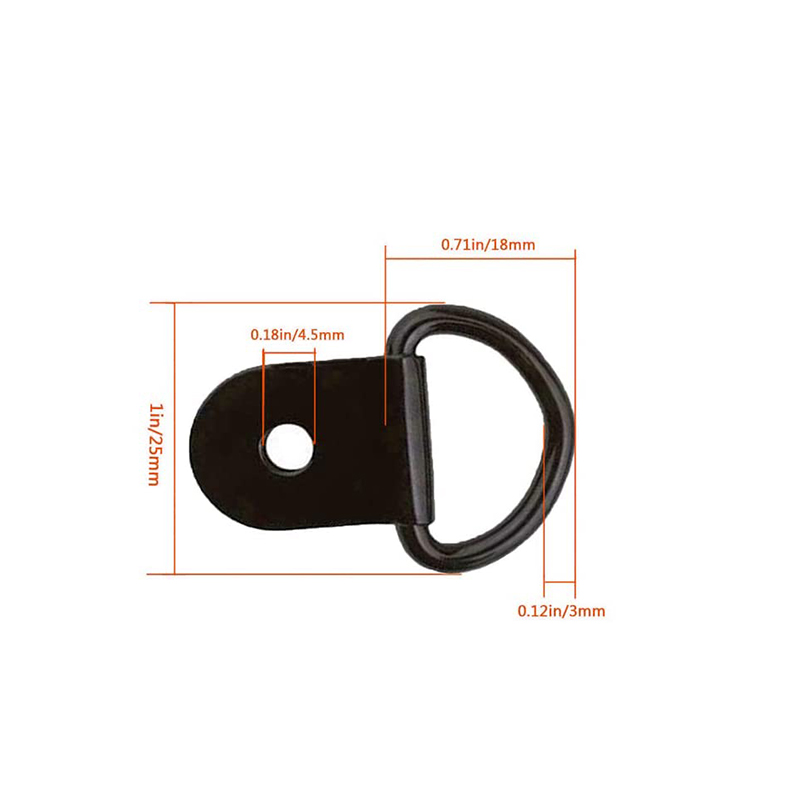 D-ring Tie Downs, D-Pierścionki kotwiący pierścień mocujący dla ładunkówna przyczepach Ciężarówki RV Campers Vans ATV SUV Łodzie Motocykle Etm Pojazdy Heavy Duty Wlot Pierścień z uchwytem montażowym