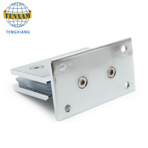 Wysokiej jakości precyzja odlewana grubość stopu cynku 304 ścięte łazienki 90 stopni szklane klip do drzwi