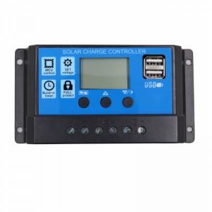 PWM Solar Carger Controller 60A 50A 40A 30A 20A 10A 12V 24 V Ładowarka baterii LCD Dual USB Regulator panelu słonecznego Max 50 V PV