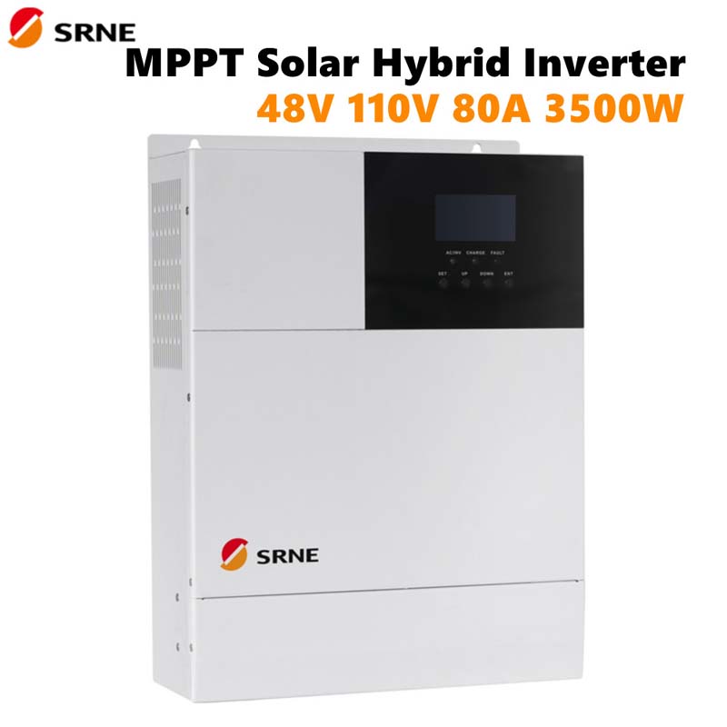 SRNE MPPT SOLAR HYBRID THEBRID FREADER 80A Controller MAX 3500W Pure Sine Wave Falownik 48V 110 V PV VOLT 145V 50Hz 60Hz Off-siatki