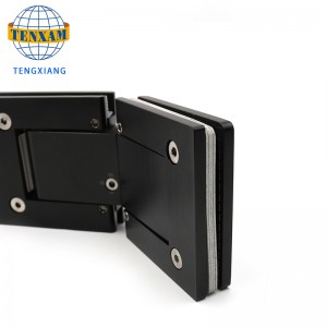 Gorąca sprzedaż 135 Stopni 304 SS Matte Czarne Drzwi szklane Prysznicowe Zawiasy