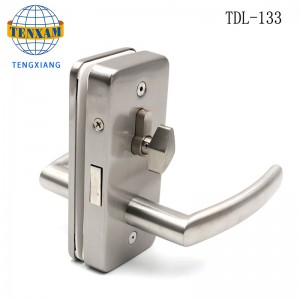 Komercyjne bezramowe szklane zamki kędziorowe z pokrętłem